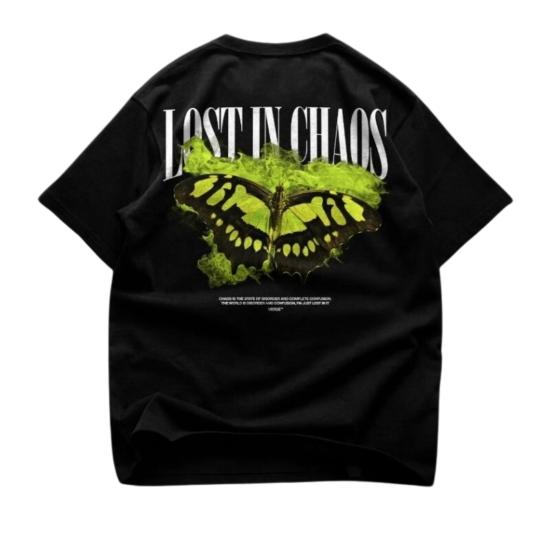 Lost In Chaos Graphic Tee - Black